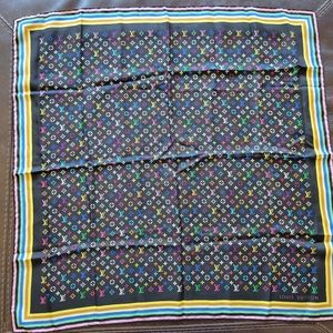 Louis Vuitton Square Monogram Multicolor Silk Scarf